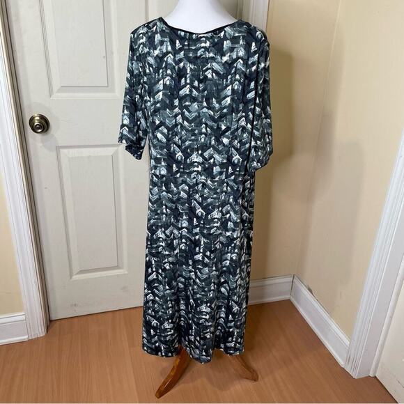Avenue Blue Faux Wrap dress 18/20 - Picture 3 of 4